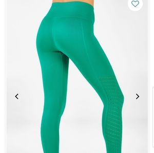 Teal perforated 7/8 length